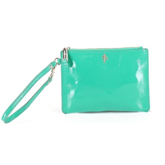 Cole Haan Handbags - Cole Haan teal blue patten leather wristlet